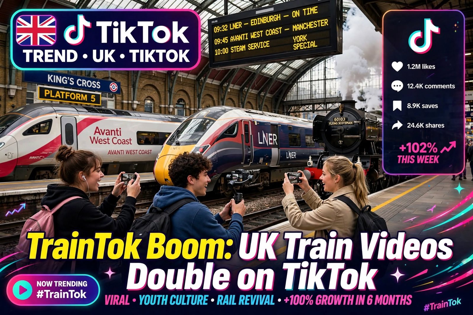 TrainTok Boom: UK Train Videos Double on TikTok